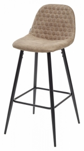 Барный стул LION BAR PK-01 серо-коричневый, ткань микрофибра